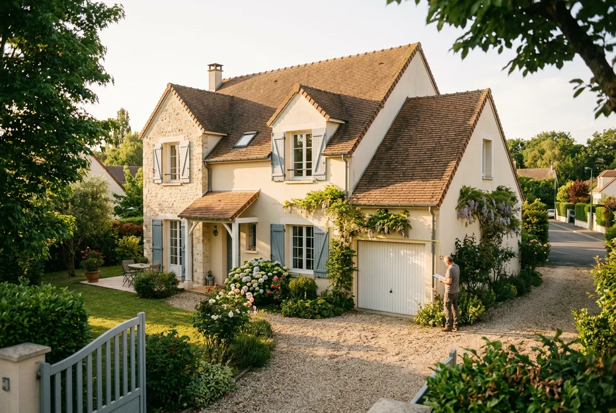 Maison familiale à Nandy au coucher du soleil — estimation immobilière