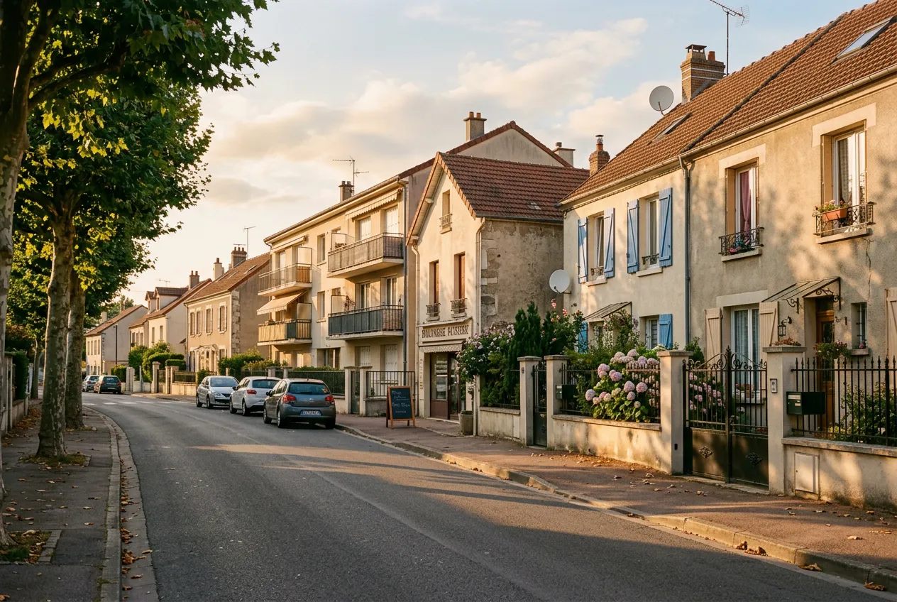 Rue résidentielle autour de Nandy — prix immobilier